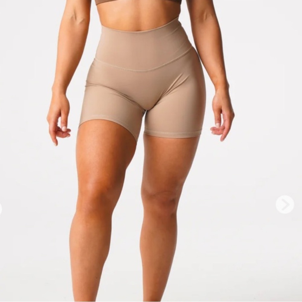 NVGTN Sculpting High-Waist Bike Shorts — Tan